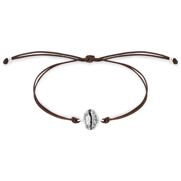Pulsera Café Caturra en plata con hilo