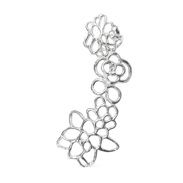 Earcuff sucu líneas Maxi en plata