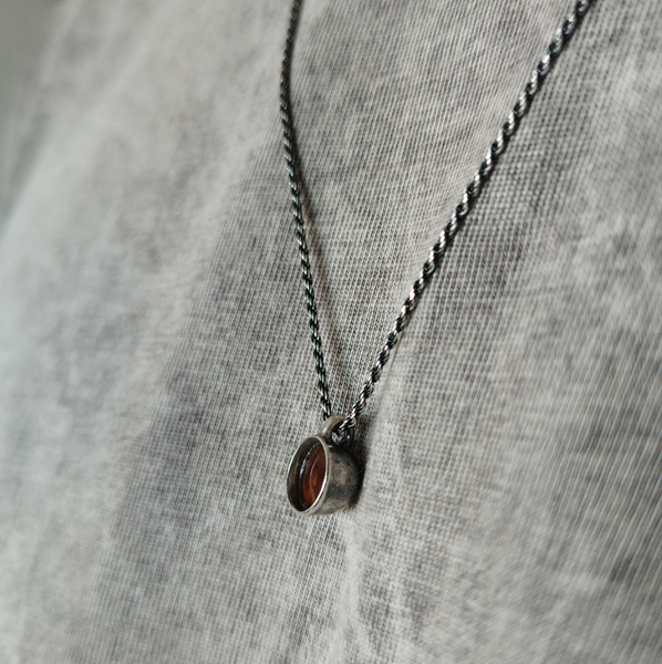 Collar Café Tintico con cadena en plata esmaltada