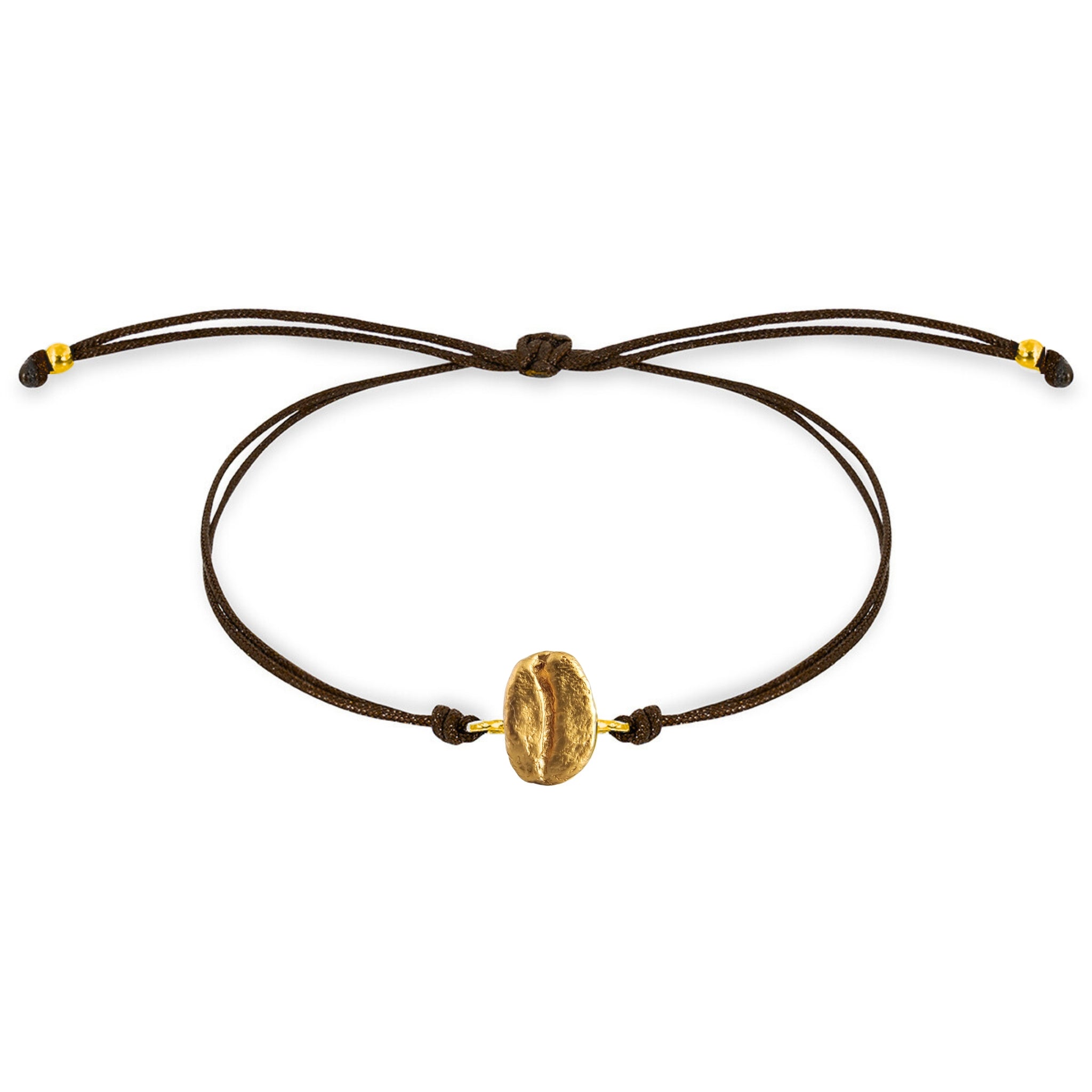 Pulsera grano de café Caturra en plata con baño de oro - Hilo