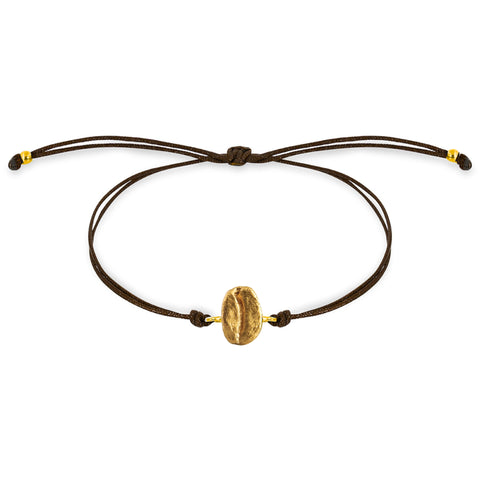 Pulsera grano de café Caturra en plata con baño de oro - Hilo