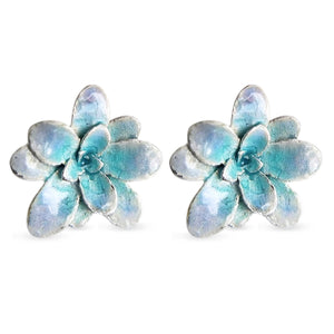 Aretes suculentas Cene en plata con esmalte