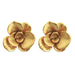 Aretes suculenta Simona en plata con baño de oro