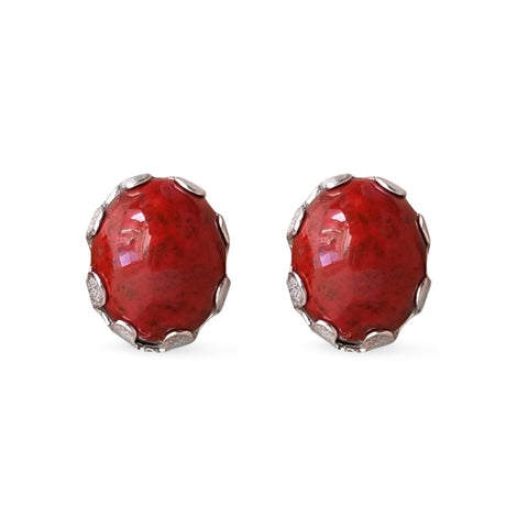 Aretes Cereza de café en plata
