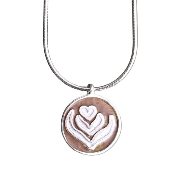 Collar Café Capuchino en plata