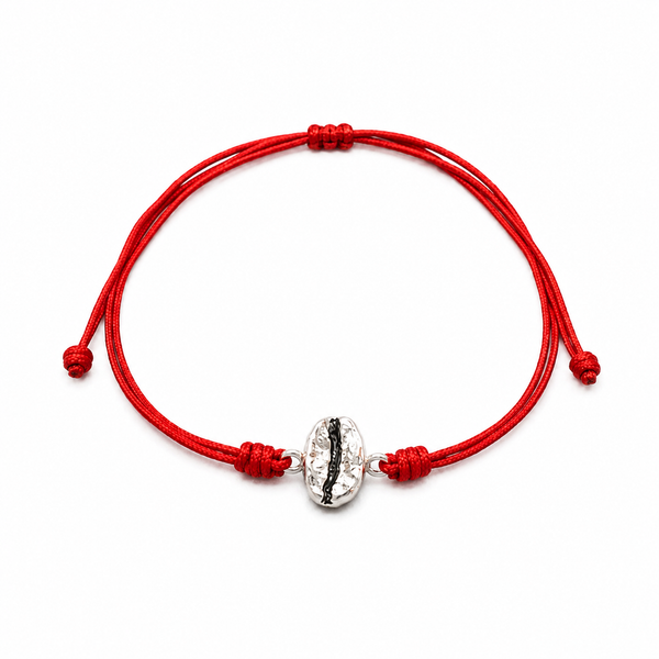 Pulsera grano de café Caturra en plata - Vamos cafeteros