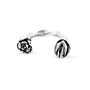 Anillo suculentas X2 en plata / Adaptable