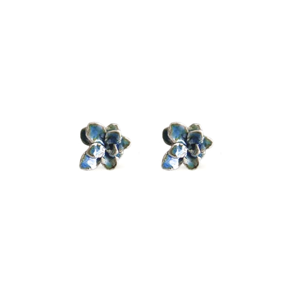 Aretes suculenta Clau en plata con esmalte