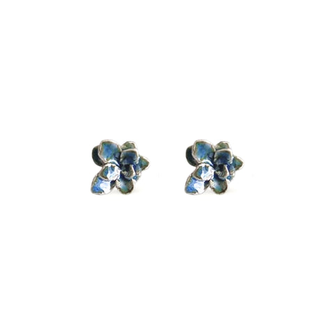 Aretes suculenta Clau en plata con esmalte