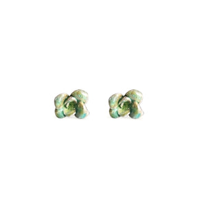 Aretes suculenta Cata en plata con esmalte