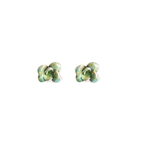 Aretes suculenta Cata en plata con esmalte