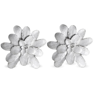 Aretes suculenta Lina en plata con esmalte