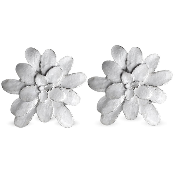 Aretes suculenta Lina en plata con esmalte