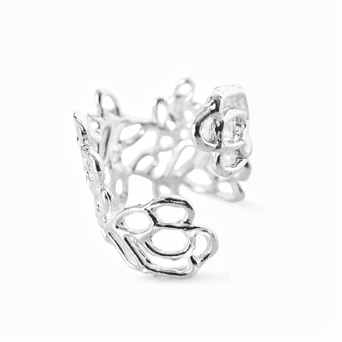 Anillo sucu líneas mini en plata / Adaptable