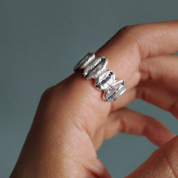 Anillo multi Café en plata