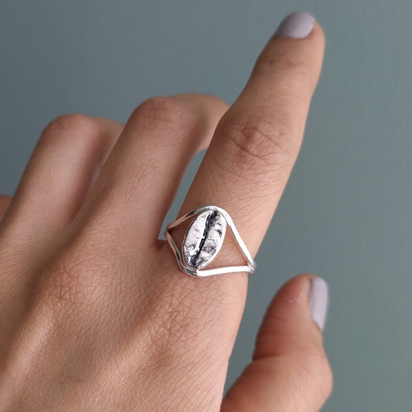Anillo Café Gesha en plata