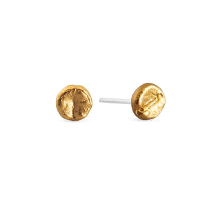 Aretes Café Moka en plata con baño de oro