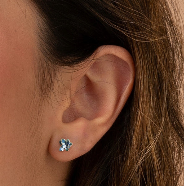 Aretes suculenta Clau en plata con esmalte