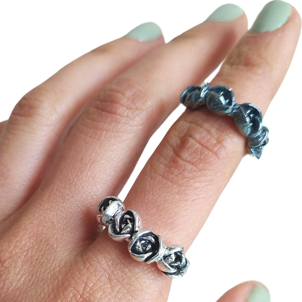 Anillo 4 suculentas / Talla 6 1/2