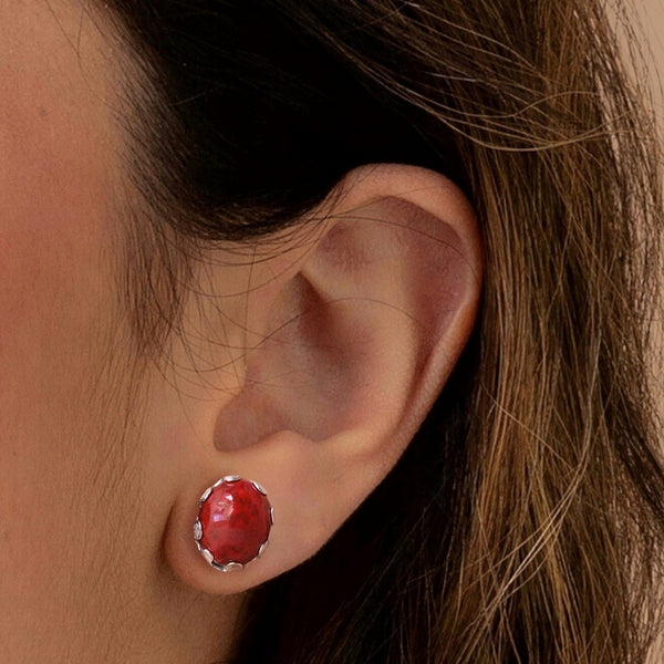 Aretes Cereza de café en plata