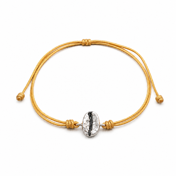 Pulsera grano de café Caturra en plata - Vamos cafeteros