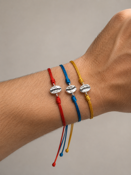 Pulsera grano de café Caturra en plata - Vamos cafeteros
