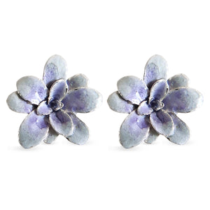 Aretes suculentas Cene en plata con esmalte