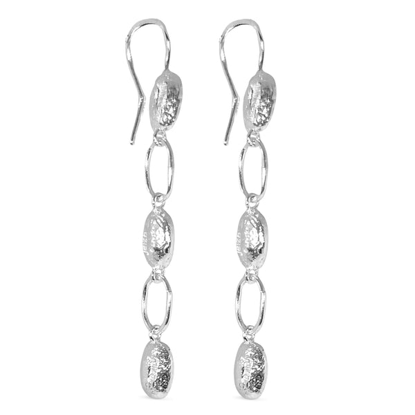 Aretes multi café Caturra en plata envejecida