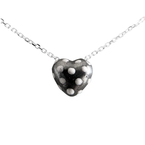 Collar mini cora en plata con esmalte