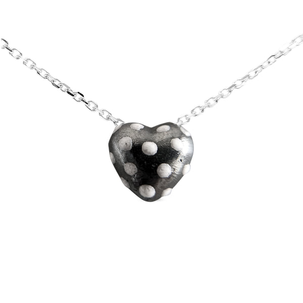 Collar mini cora en plata con esmalte