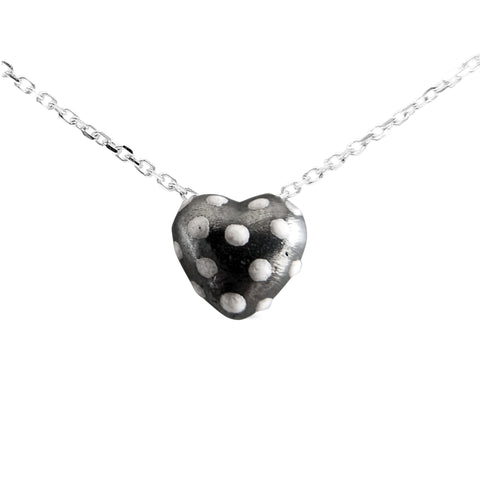 Collar mini cora en plata con esmalte
