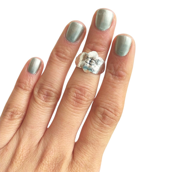 Anillo suculenta Vale en plata / Talla 6