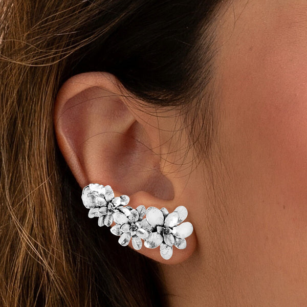 Earcuff miniterrario Florencia en plata