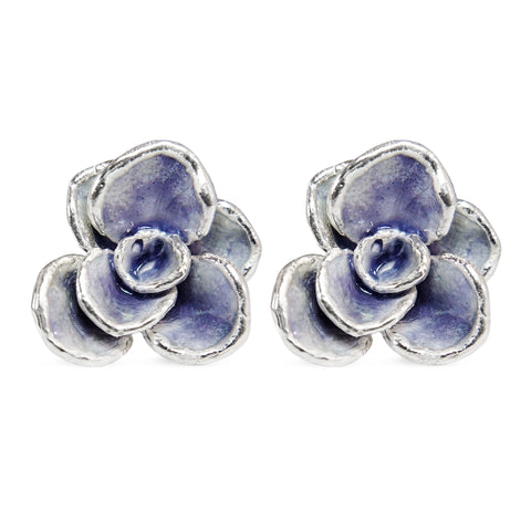 Aretes suculenta Simona en plata esmaltada