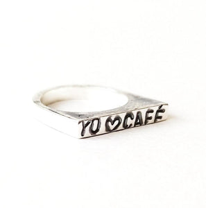 Anillo Yo <3 Café talla 6