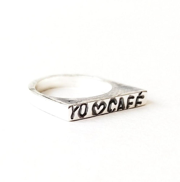 Anillo Yo <3 Café talla 6